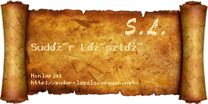 Sudár László névjegykártya