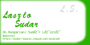 laszlo sudar business card